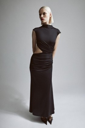 Emery Cut Out Maxi Dress In Black | Women Bardot Cocktail & Party Dresses