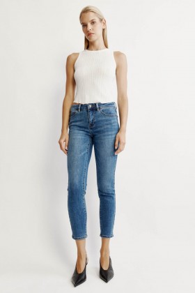 Knox Skinny Cropped Jeans In Vintage | Women Bardot Skinny Jean