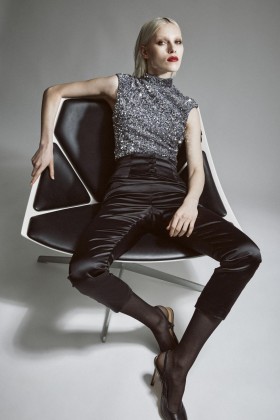 Satin Corset Pant In Black | Women Bardot Pants