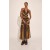 Aries Mesh Maxi Dress In Brown Omb | Women Bardot Day To Night Dresses