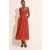 Esra Midi Dress In Fire Red | Women Bardot Day To Night Dresses