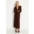 Hattie Knit Midi Dress In Chocolate | Women Bardot Day To Night Dresses