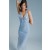 Isha Sequin Midi Dress In Light Blue | Women Bardot Cocktail & Party Dresses