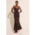 Monroe Cowl Neck Maxi Dress In Black Floral | Women Bardot Cocktail & Party Dresses