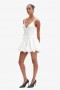  Vestido curto Oria Bubble em branco-orquídea | Vestidos femininos Bardot para coquetel e festa
