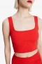  Blusa de malha Sarita em vermelho escuro | Blusas femininas Bardot Fashion
