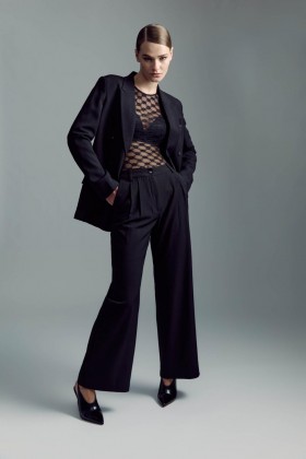  Calça Sloane Reta Preta | Calça Bardot Feminina