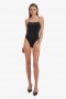  Body in jersey Jasminka nero | Body Bardot da donna