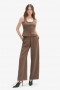  Pantaloni dritti Sloane marroni | Pantaloni Bardot da donna
