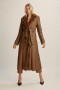  Cappotto in pelle vegana e shearling color cioccolato | Cappotti Bardot da donna