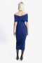  Abito midi in rete Vespera blu reale | Abiti da cocktail e da festa Bardot da donna