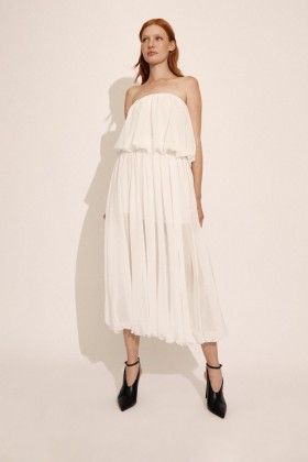 Top morbido a palloncino Lissett in avorio | Top alla moda Bardot da donna