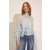 Camicetta con volant Anyssa in blu tenue | Top alla moda Bardot da donna