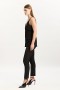  Ellera Long Line-vest i svart | Dame Bardot Mote Topper