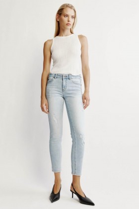 Kate mellomblå jeans i mellomblått | Bardot skinny jeans til dame