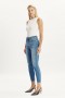  Jeansy Khloe Hi Crop II z ciemnego denimu | Damskie obcisłe jeansy Bardot