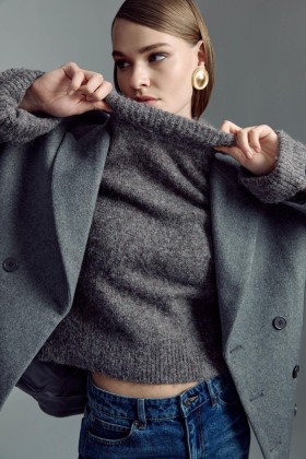 Sweter Orlo Knit w kolorze ciemnoszarym | Swetry damskie Bardot