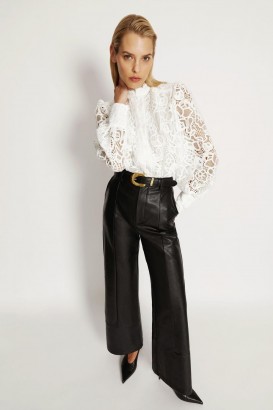  Body Remy z koronką w kolorze storczykowym | Body damskie Bardot