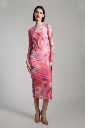  레나 메시 미디 드레스 (와일드플라워) | 여성 바르도 데이 투 나이트 드레스