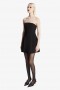  Karoline Trim Hourglass Dress In Black | Dam Bardot Cocktail- & Festklänningar