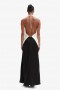 Yve Contrast Halter Dress In Black Elfenben | Dam Bardot Festklänningar