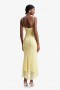  Vestido midi de malla Adoni en amarillo canario | Vestidos de fiesta Bardot para mujer