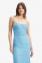  Vestido midi de malla Adoni en azul medio | Vestidos Bardot para mujer, de día y de noche