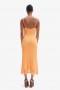  Vestido midi de malla Adoni en naranja Srbt | Vestidos Bardot para mujer, de día y de noche