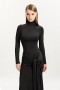 Vestido largo Alix con lazo en negro | Vestidos Bardot para mujer, día y noche