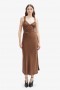  Vestido lencero de encaje Emory en color chocolate | Vestidos de fiesta Bardot para mujer