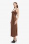  Vestido lencero de encaje Emory en color chocolate | Vestidos de fiesta Bardot para mujer
