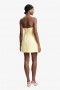 Vestido mini Karoline Hourglass en amarillo canario | Vestidos de cóctel y fiesta Bardot para mujer