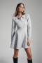  Vestido de punto Lexter Mini Volume en gris paloma | Vestidos Bardot para mujer, día y noche