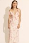  Vestido largo floral Olea en rosa | Vestidos de fiesta Bardot para mujer
