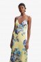  Vestido lencero midi Wintour con estampado floral azul intenso | Vestidos de fiesta Bardot para mujer