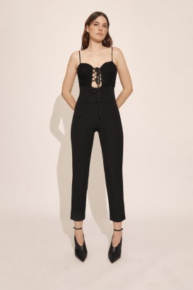  بدلة ديلاني برباط باللون الأسود | بدلة باردو نسائية