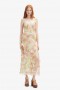  Cantara Printed Maxi Dress i Pink Flora | Dame Bardot Festkjoler