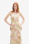  Cantara Printed Maxi Dress i Pink Flora | Dame Bardot Festkjoler