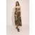 Estie Printed Maxi Dress i brun | Dame Bardot Dag-til-Nat Kjoler