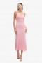  Adoni Mesh Midi-jurk in Lili Pink | Dames Bardot Dag- en Nachtjurken