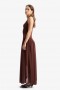  Briann Maxi-jurk in chocolade | Bardot-jurken voor dames, zowel overdag als 's avonds