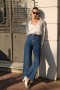  Cindy Wide Full Leg Jeans In Indigo | Dames Bardot Wide Jeans