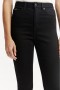  Khloe Hi Crop Jeans in het zwart | Dames Bardot Skinny Jeans