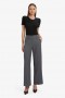  Maika Straight Leg Pant in donkergrijs | Dames Bardotbroek