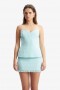 Mariska lange strapless top in aqua | Dames Bardot Fashion Tops