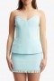  Mariska lange strapless top in aqua | Dames Bardot Fashion Tops