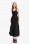  Melody Lace Poplin Maxi-jurk in zwart | Dames Bardot-jurken voor overdag en 's avonds
