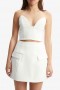 Delphi Olkaimeton Crop Top Orchidwhite | Naisten Bardot-muotipaidat