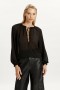  Landen Relaxed Blouse musta | Naisten Bardot-muotipaidat