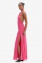 Similina Halter Maxi Dress, kuuma pinkki | Naisten Bardot-juhlamekot